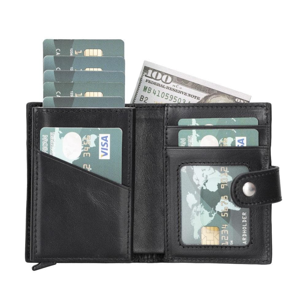 Palertag Zip Mechanical Leather Card Holder with AirTag Slot