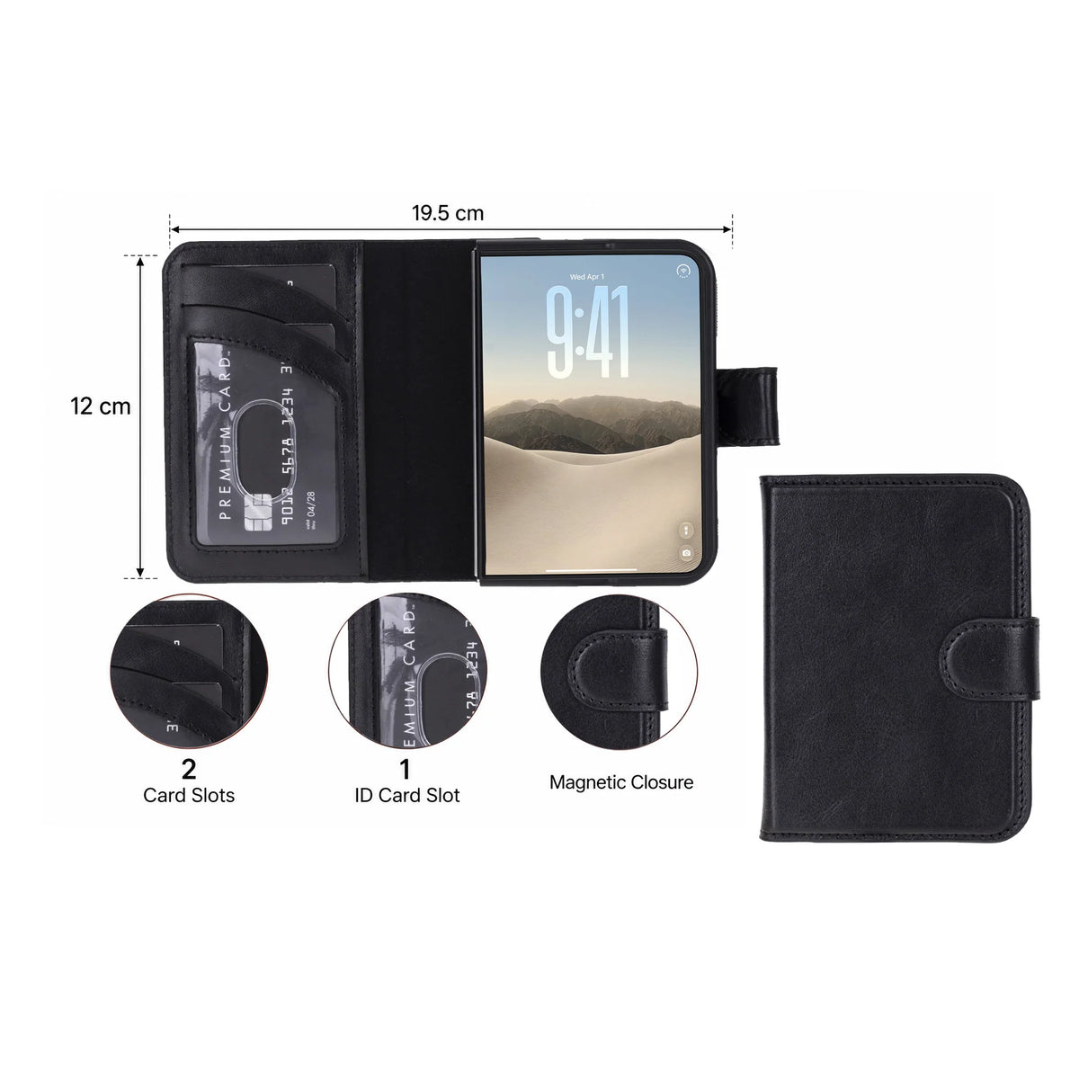 Magic iPhone Duo Leather Detachable Wallet Case