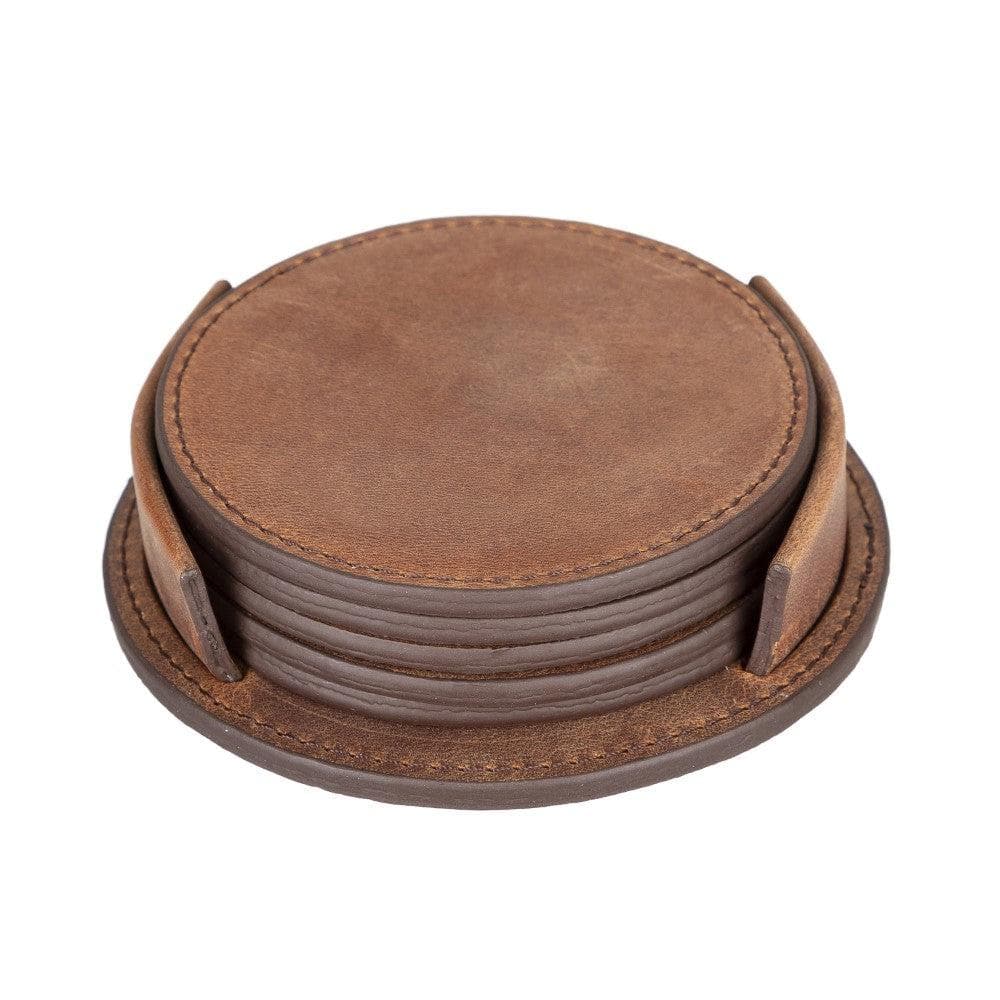 Divine Leather Cup Coaster Set