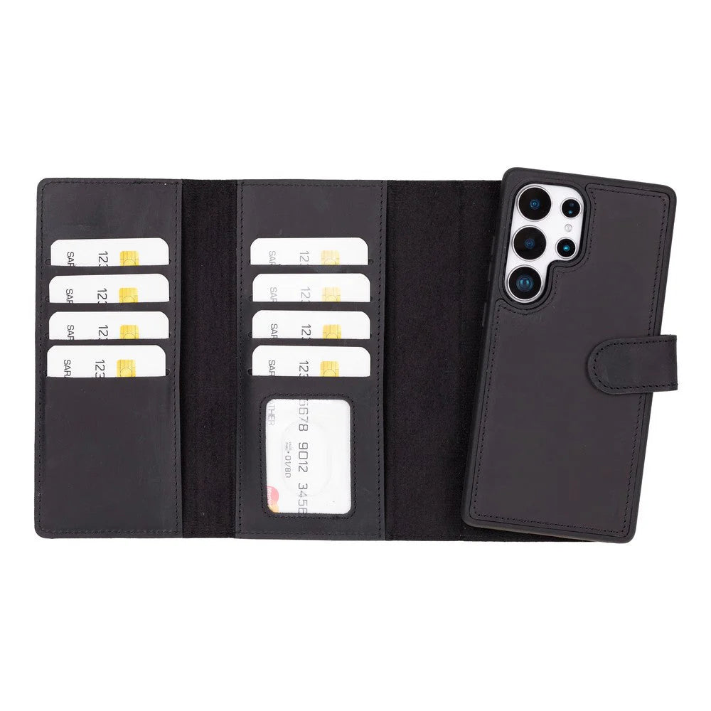 Santa Samsung Galaxy S25 Ultra Leather Detachable Wallet Case