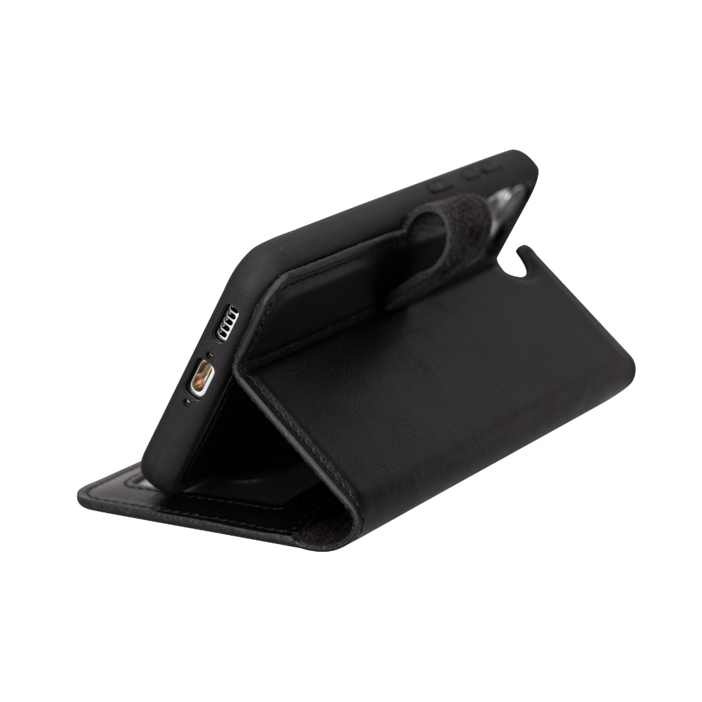Black Leather Samsung Galaxy S23 Plus Detachable Wallet Card Holder Cover Case - Bomonti - 8
