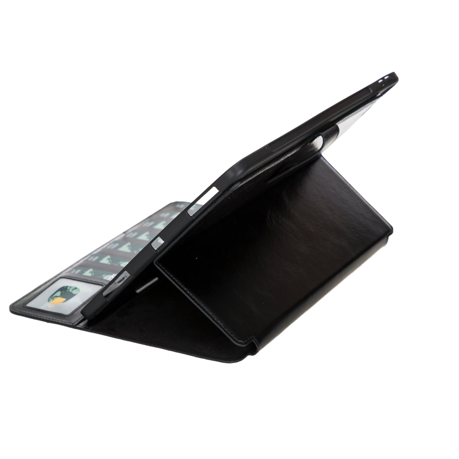 Black Leather iPad Pro 12.9 Inc Smart Folio Case with Apple Pen Holder - Bomonti - 7