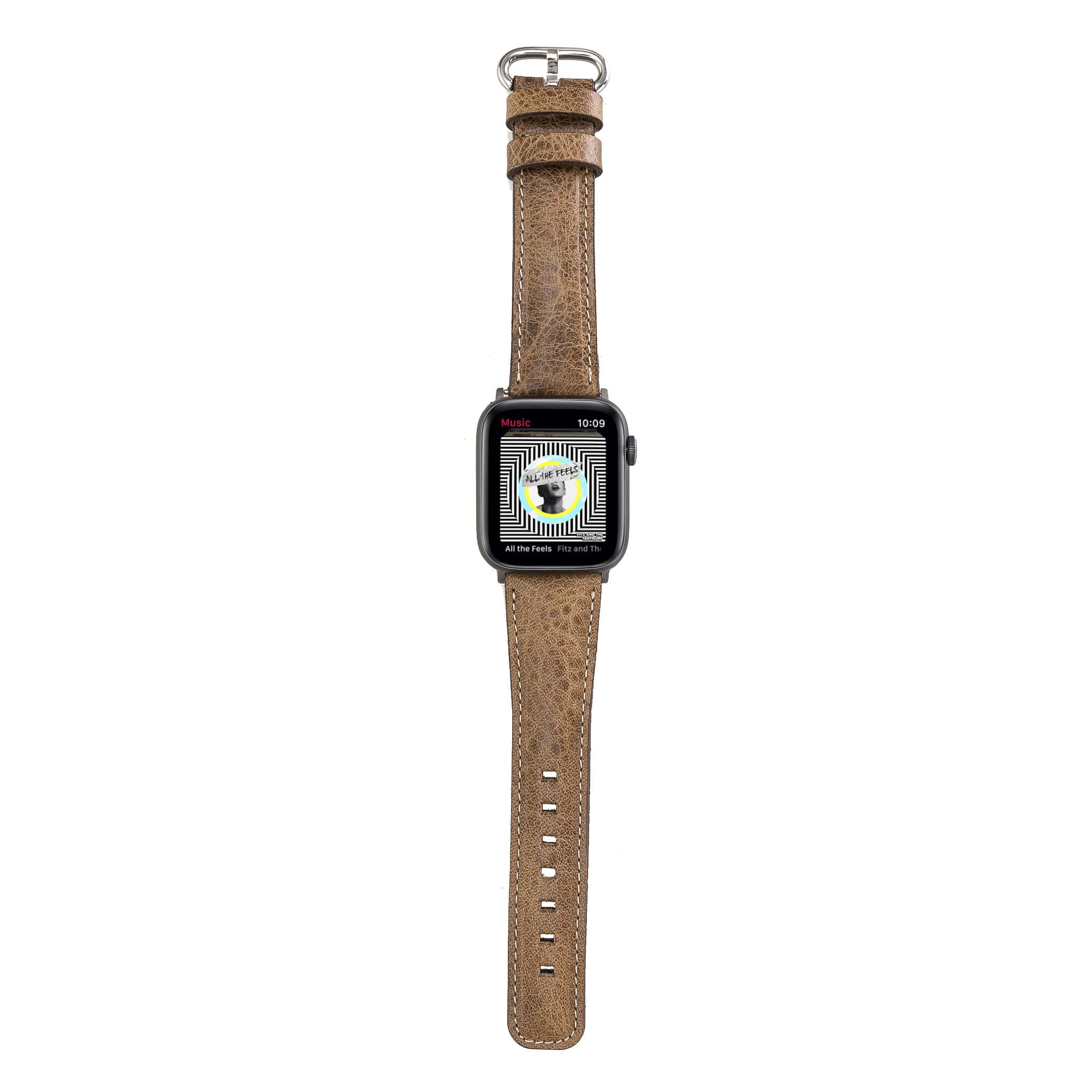 Birmingham Classic Brown Leather Apple Watch Band Strap 38mm 40mm 42mm 44mm 45mm for All Series - Bomonti - 5