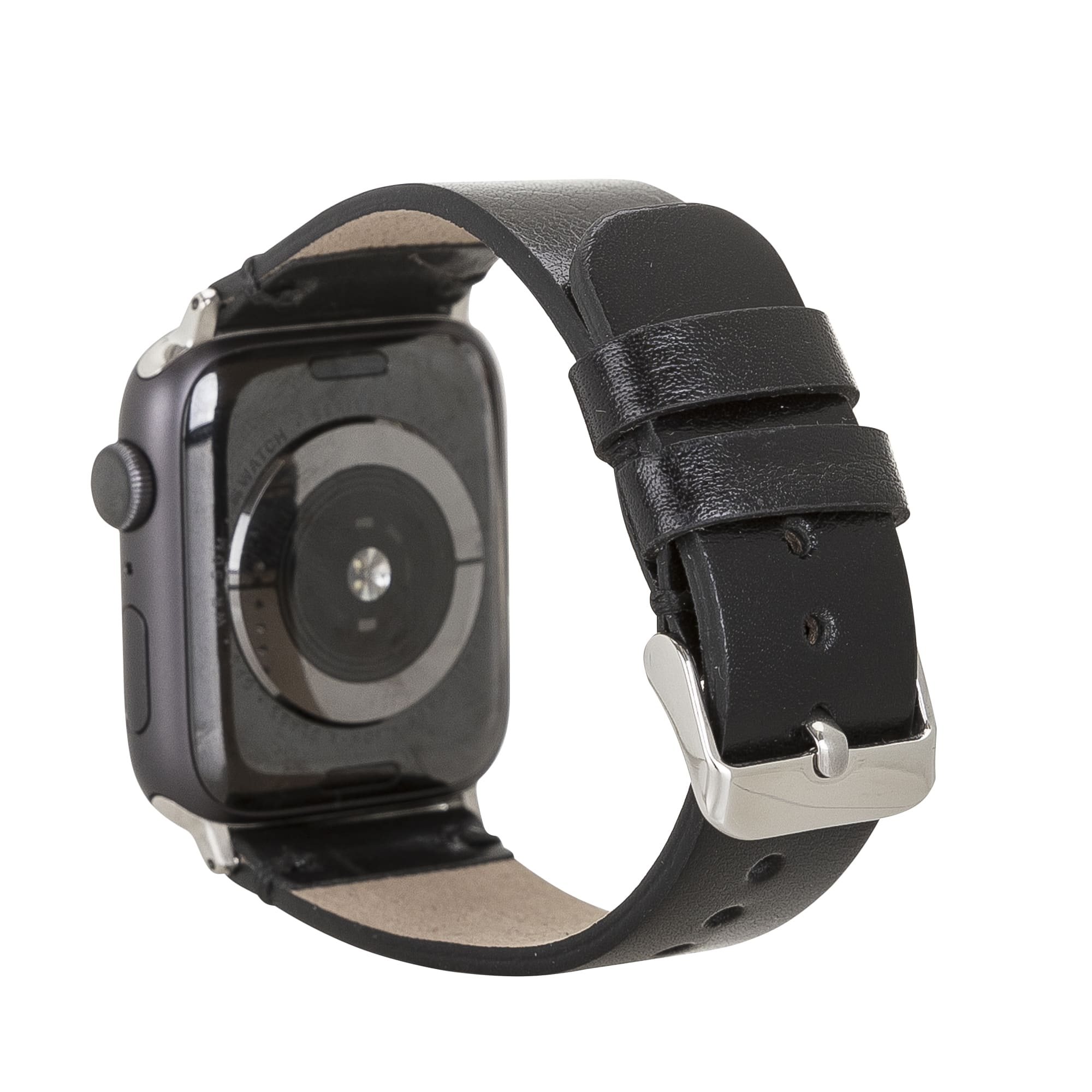 Kennington Black Genuine Leather Apple Watch Band Strap 38mm 40mm 42mm 44mm 45mm for All Series - Bomonti - 2