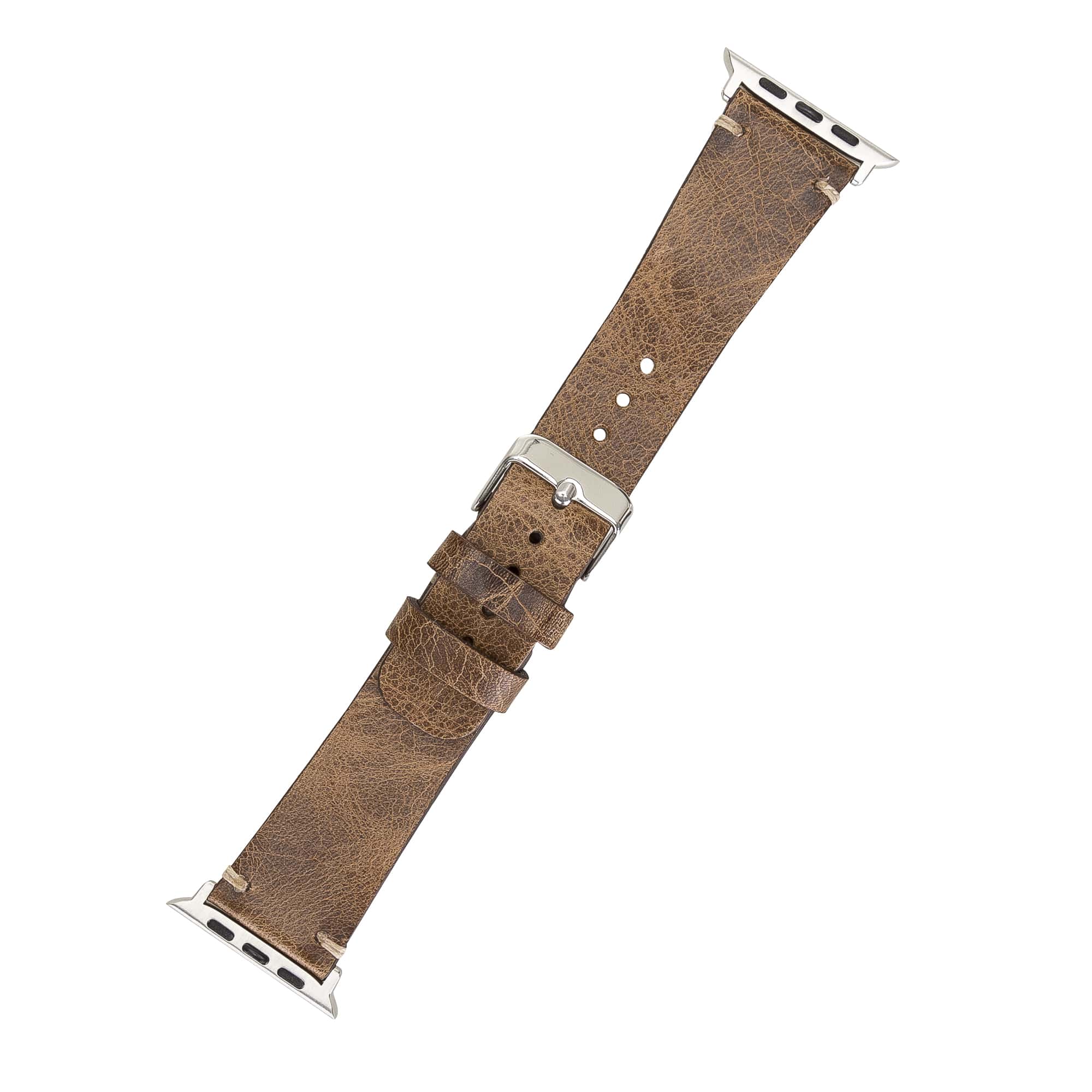 Richmond Classic Brown Genuine Leather Apple Watch Band Strap 38mm 40mm 42mm 44mm 45mm for All Series - Bomonti - 3