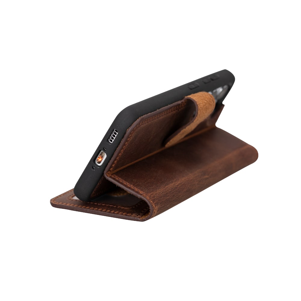 Tan Brown Leather Samsung Galaxy S23 Detachable Wallet Card Holder Cover Case - Bomonti - 8