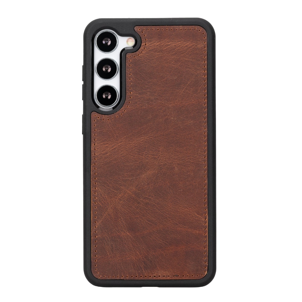 Tan Brown Leather Samsung Galaxy S23 Plus Detachable Wallet Card Holder Cover Case - Bomonti - 6