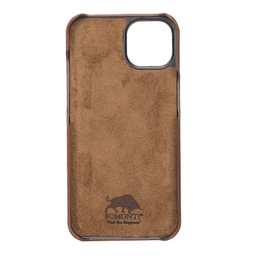Rostar Golden Brown Leather iPhone 13 Detachable Bi-Fold Wallet Case with MagSafe & Card Holder - Bomonti - 23