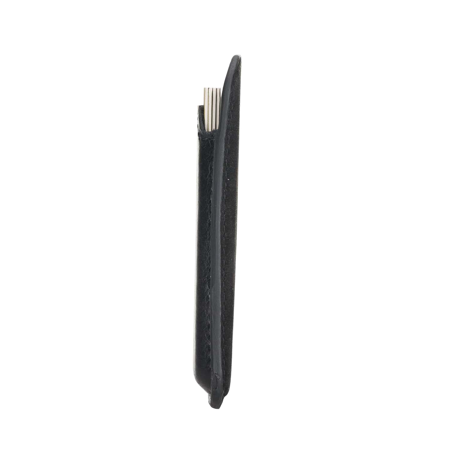 Black Leather Apple MagSafe Card Holder Magnetic Wallet for iPhone - Bomonti - 6