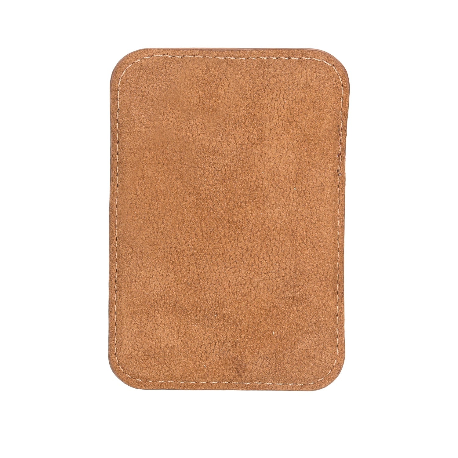 Golden Brown Leather Apple MagSafe Card Holder Magnetic Wallet for iPhone - Bomonti - 5