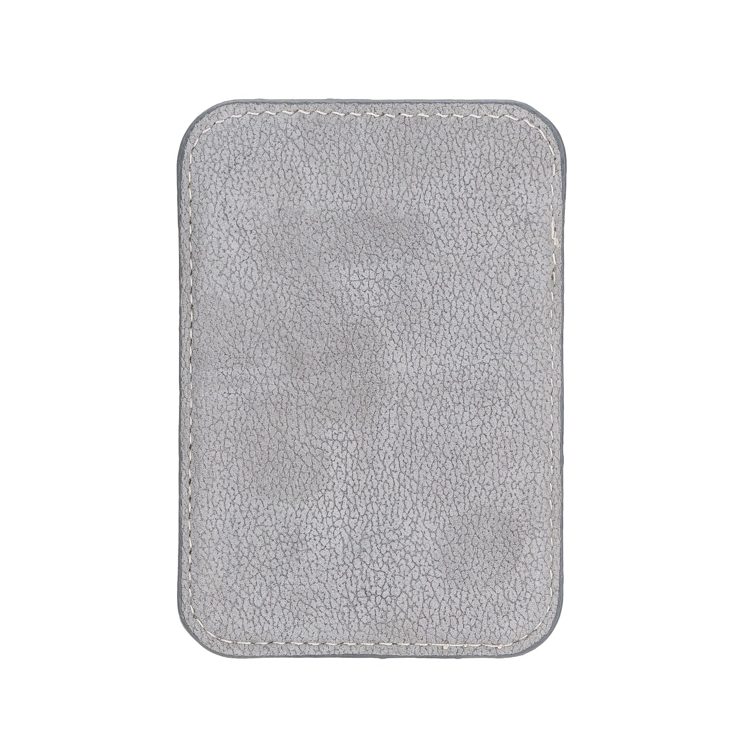 Grey Leather Apple MagSafe Card Holder Magnetic Wallet for iPhone - Bomonti - 5