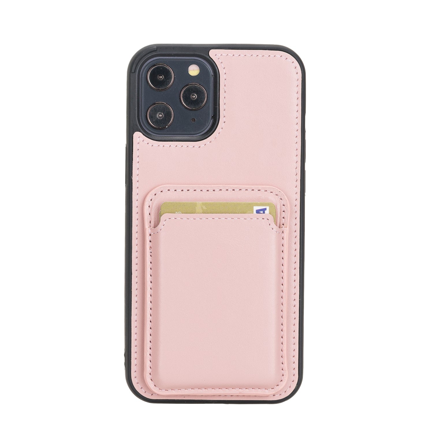 Pink Leather Apple MagSafe Card Holder Magnetic Wallet for iPhone - Bomonti - 3
