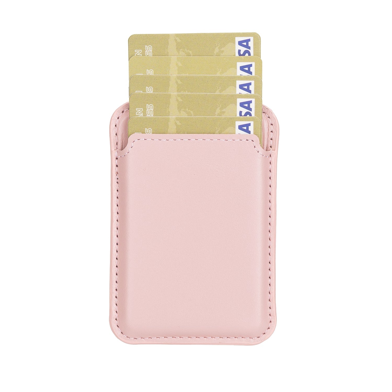 Pink Leather Apple MagSafe Card Holder Magnetic Wallet for iPhone - Bomonti - 4