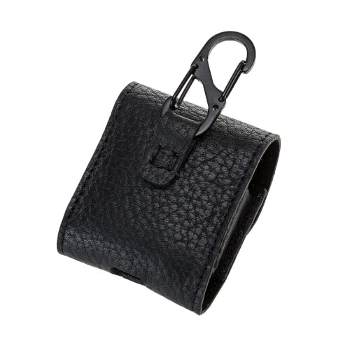 Luxury Black Leather Apple AirPods Bag Cover Case with Magnetic Closure - Bomonti - 5