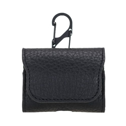 Luxury Black Leather Apple AirPods Pro Bag Cover Case with Magnetic Closure - Bomonti - 1