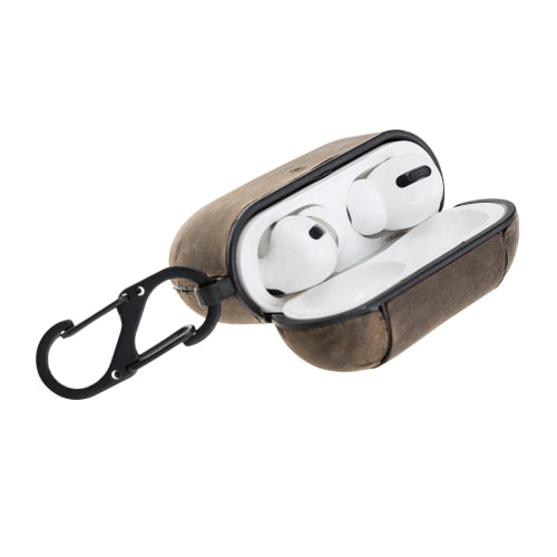 Leather AirPods Pro Flip Case with Side Hook (1st & 2nd Gen)