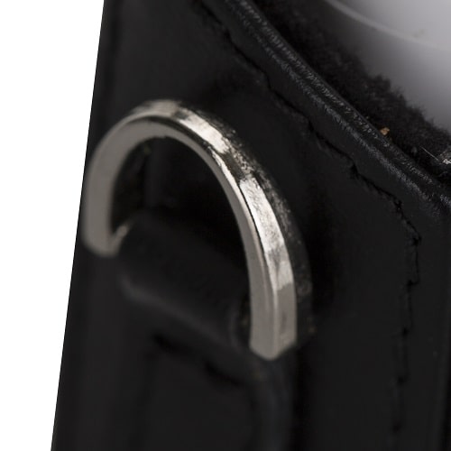 Luxury Tan Black Leather Apple AirPods Bag Cover Case with Side Hooks - Bomonti - 5