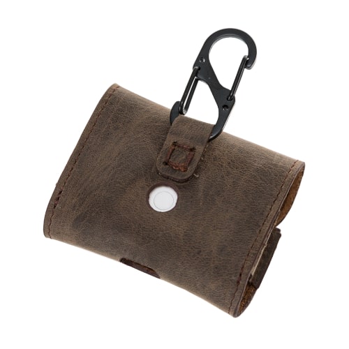 Luxury Tan Brown Leather Apple AirPods Pro Bag Cover Case with Magnetic Closure - Bomonti - 5