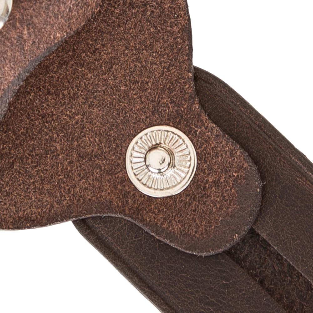 Luxury Dark Brown Leather Apple AirTag Luggage Tag Cover Case Holder - Bomonti - 2