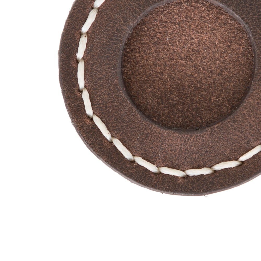 Luxury Dark Brown Leather Apple AirTag Luggage Tag Cover Case Holder - Bomonti - 7