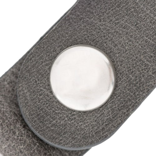 Luxury Grey Leather Apple AirTag Cover Case and Holder with Keychain Ring - Bomonti - 4