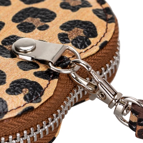 Luxury Leopard Leather Apple AirPods Cover Valentine Case with Zip Closure - Bomonti - 4
