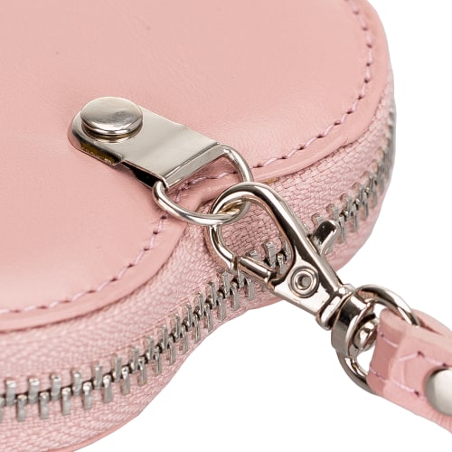Luxury Pink Leather Apple AirPods Cover Valentine Case with Zip Closure - Bomonti - 4