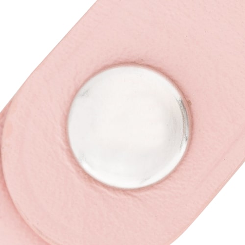 Luxury Pink Leather Apple AirTag Cover Case and Holder with Keychain Ring - Bomonti - 4