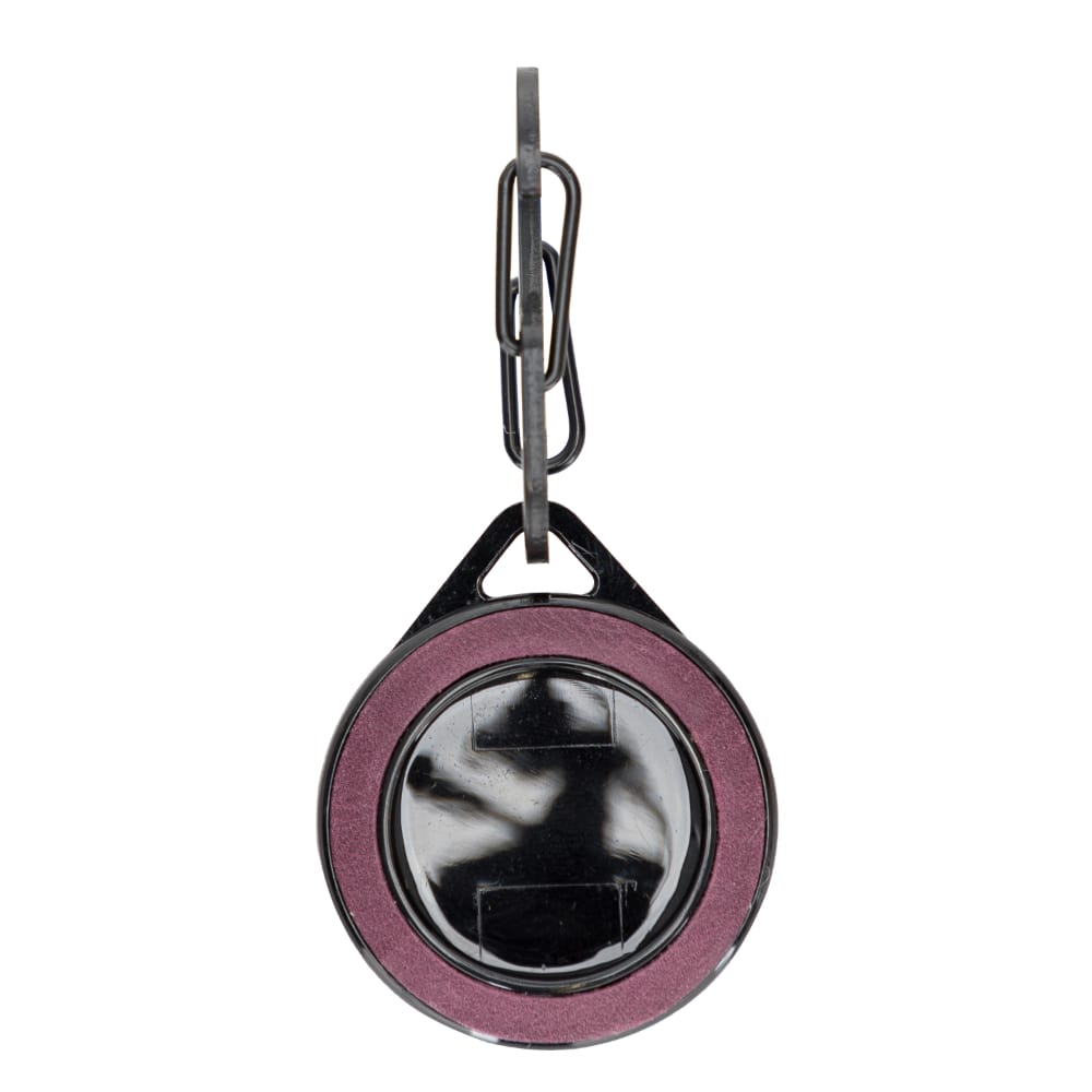 Luxury Purple Leather Apple AirTag Luggage Tag Cover Case Holder with Chain - Bomonti - 1