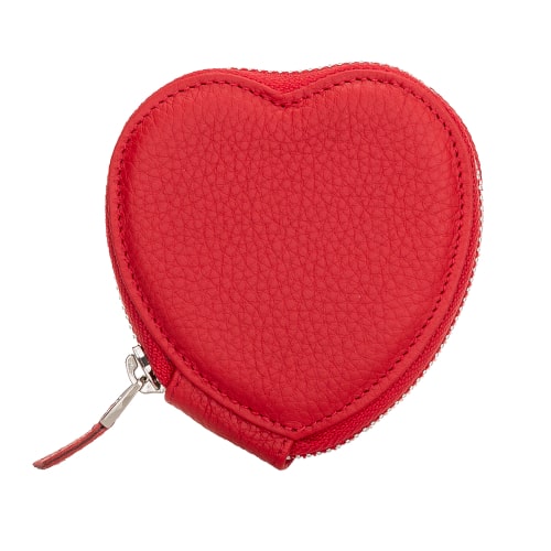 Luxury Red Leather Apple AirPods Cover Valentine Case with Zip Closure - Bomonti - 1