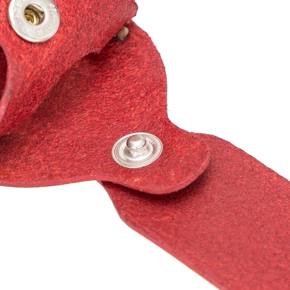 Luxury Red Leather Apple AirTag Luggage Tag Cover Case Holder - Bomonti - 7