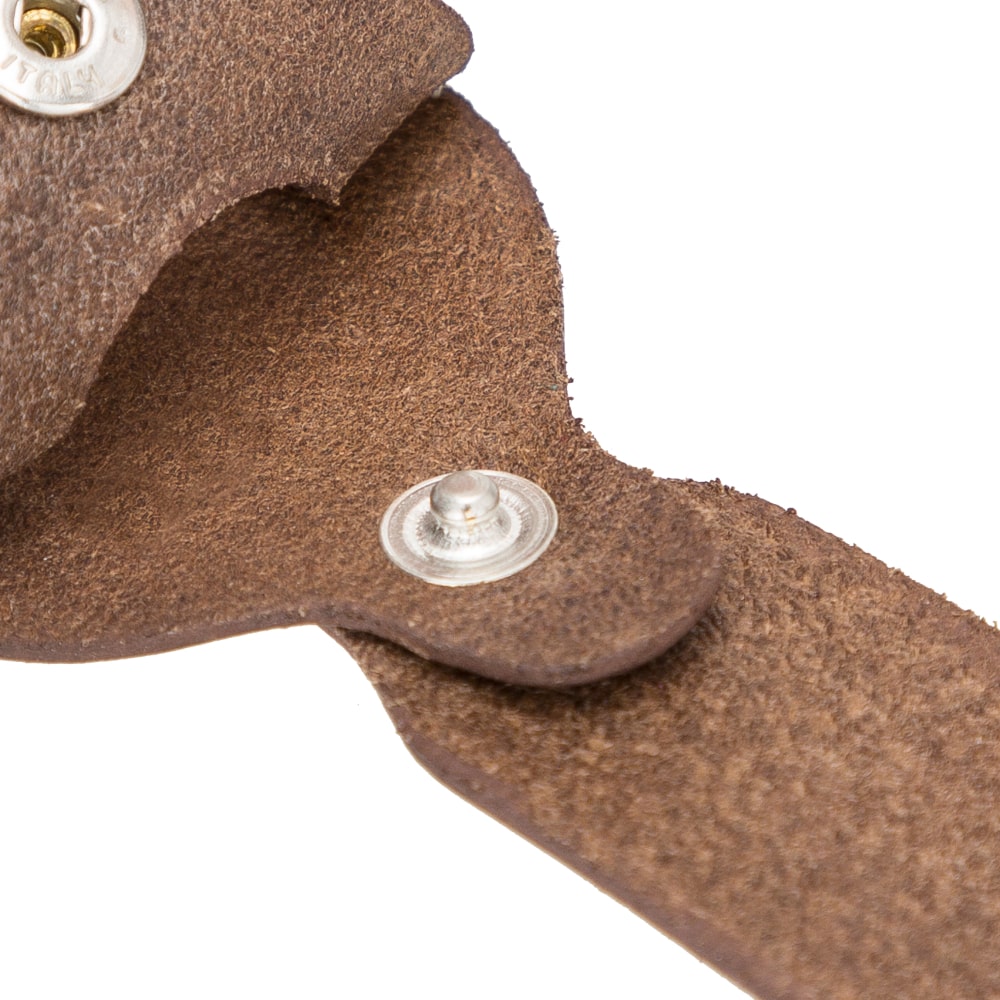 Luxury Tan Brown Leather Apple AirTag Luggage Tag Cover Case Holder - Bomonti - 7