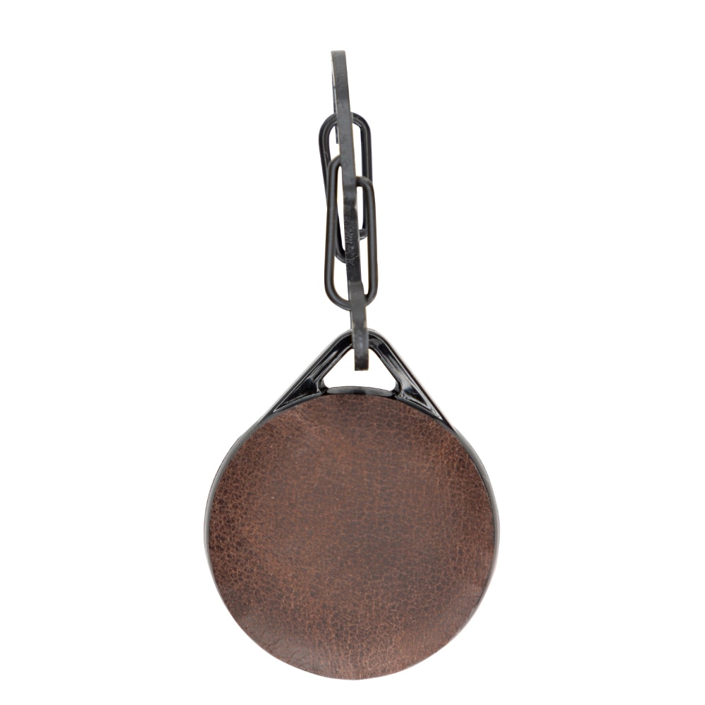 Luxury Tan Brown Leather Apple AirTag Luggage Tag Cover Case Holder with Chain - Bomonti - 2