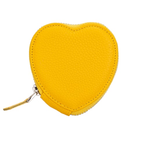 Luxury Yellow Leather Apple AirPods Cover Valentine Case with Zip Closure - Bomonti - 1