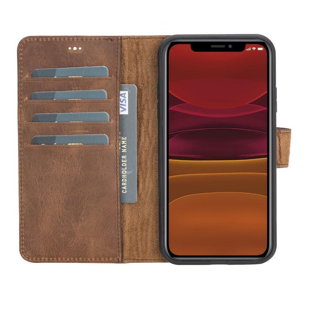 B2B - Apple iPhone 11 Series Detachable Leather Case / MW Bomonti