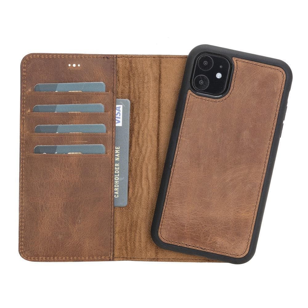 B2B - Apple iPhone 11 Series Detachable Leather Case / MW Bomonti