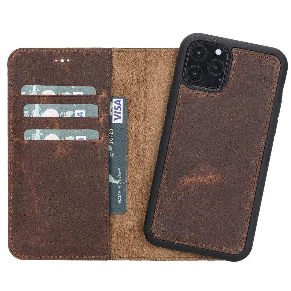 B2B - Apple iPhone 11 Series Detachable Leather Case / MW Bomonti