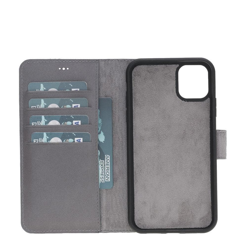 B2B - Apple iPhone 11 Series Detachable Leather Case / MW Bomonti