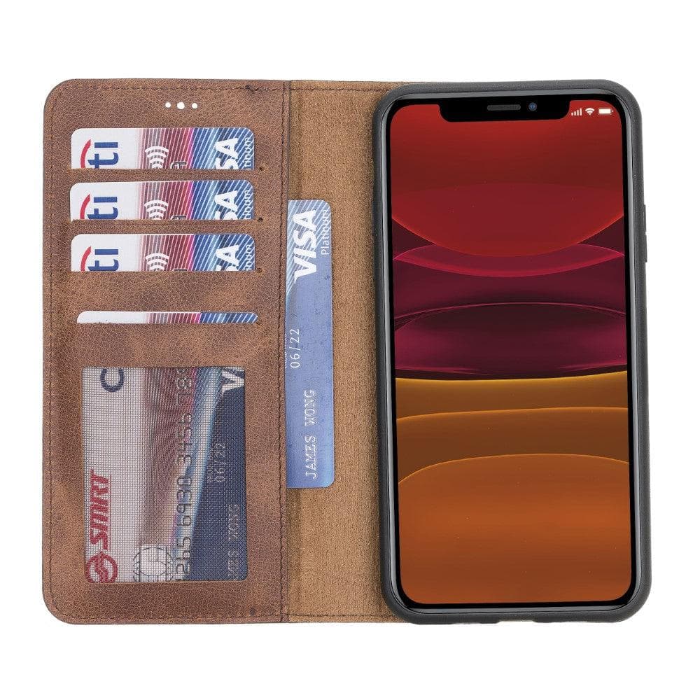 B2B - Apple iPhone 11 Series Detachable Leather Case / MW Bomonti