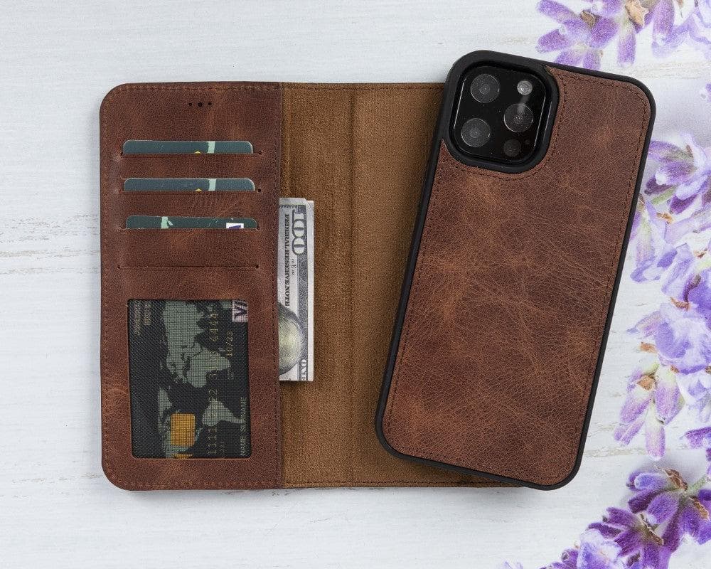 B2B - Apple iPhone 12 Series Detachable Leather Case / MW Bomonti
