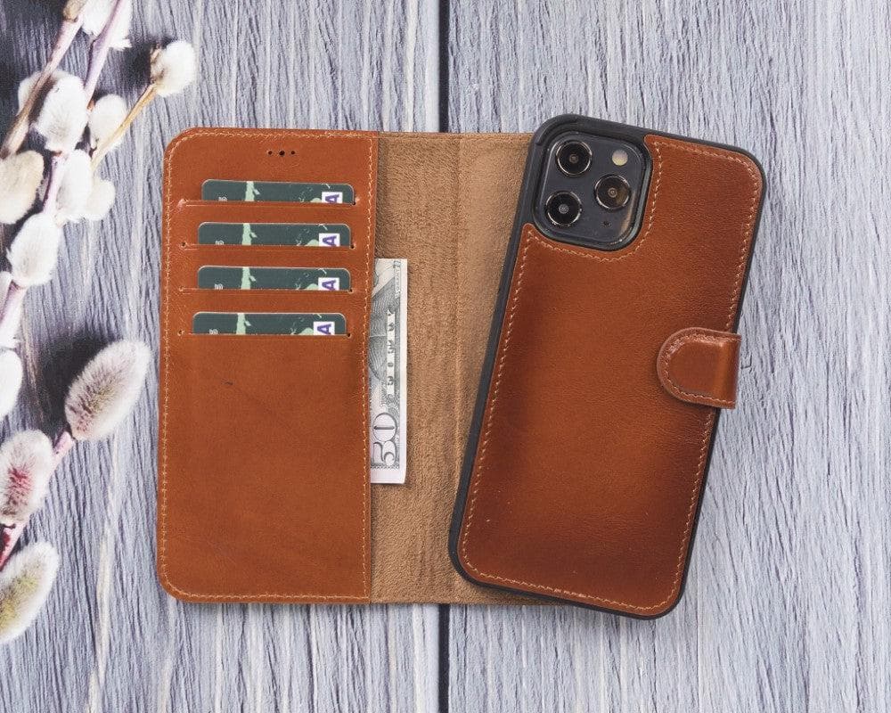 B2B - Apple iPhone 12 Series Detachable Leather Case / MW Bomonti
