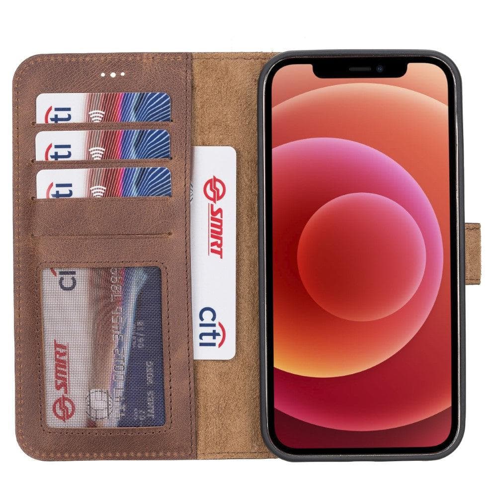 B2B - Apple iPhone 12 Series Detachable Leather Case / MW Bomonti