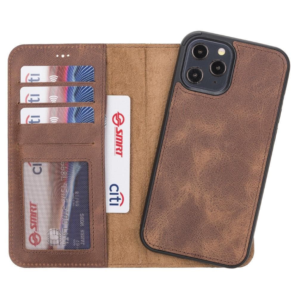 B2B - Apple iPhone 12 Series Detachable Leather Case / MW Bomonti