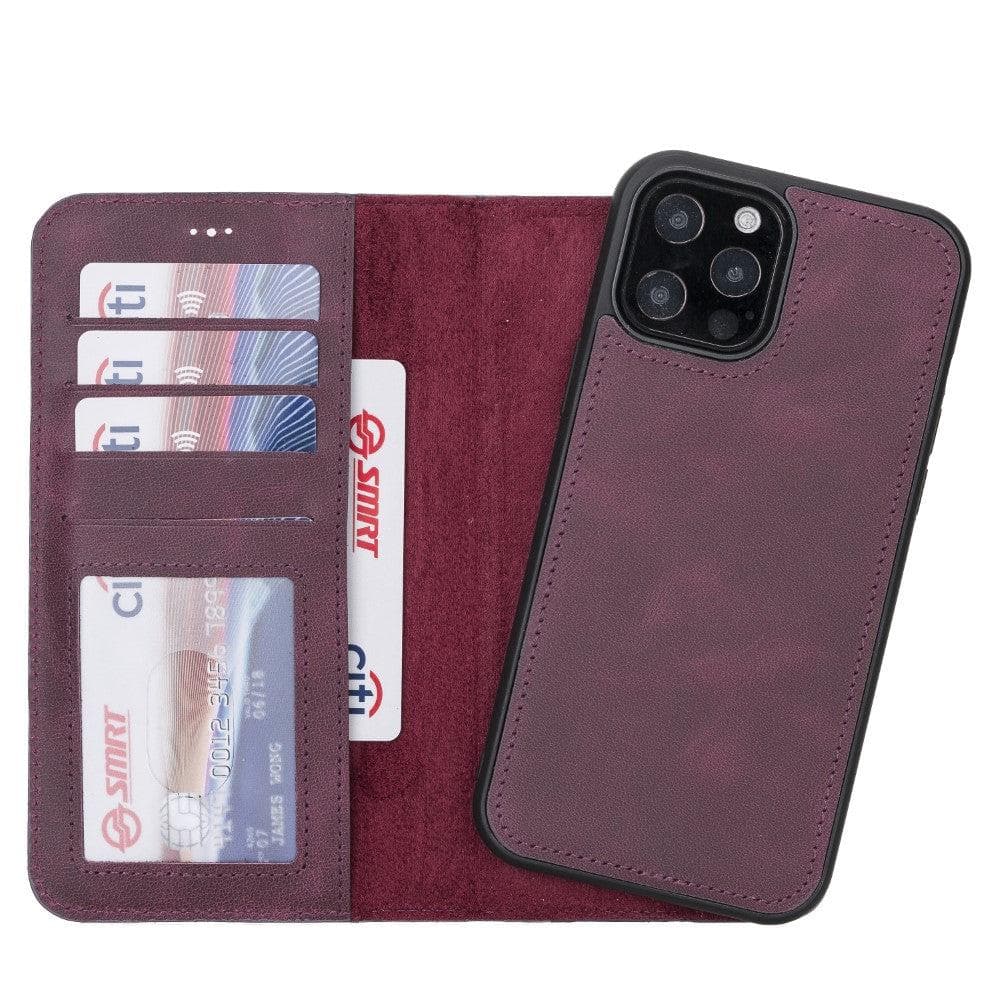 B2B - Apple iPhone 12 Series Detachable Leather Case / MW Bomonti