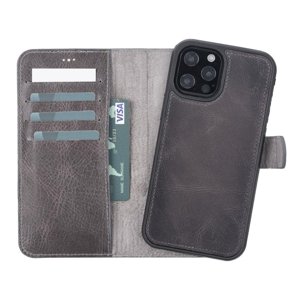 B2B - Apple iPhone 12 Series Detachable Leather Case / MW Bomonti