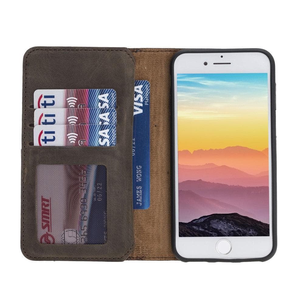 B2B - Apple iPhone SE/8/7 Series Leather Case - DMW Double Magic Wallet Bomonti