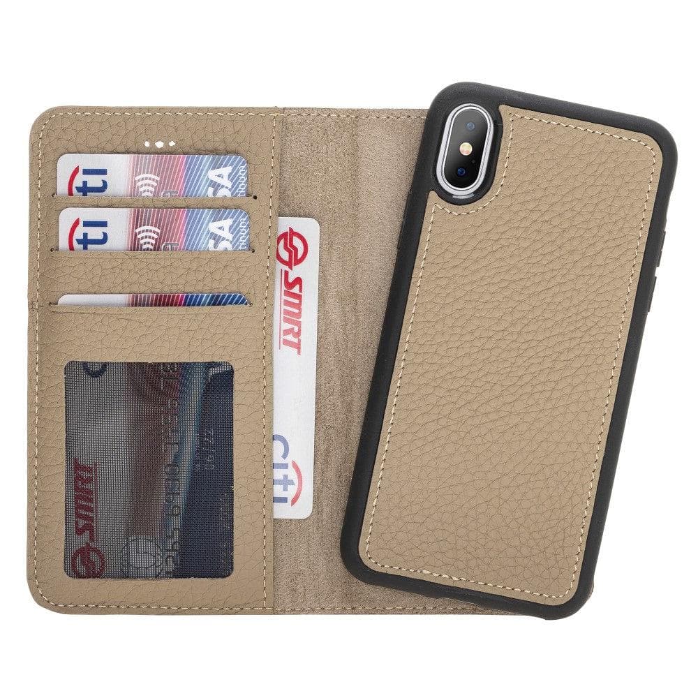 B2B - Apple iPhone X Series Detachable Leather Case / MW iPhone X/XS / Floather Cream Bomonti