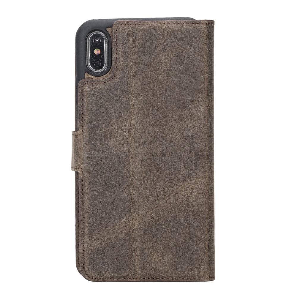 Apple iPhone X Series Detachble Double Leather Wallet Case / DMW Bomonti