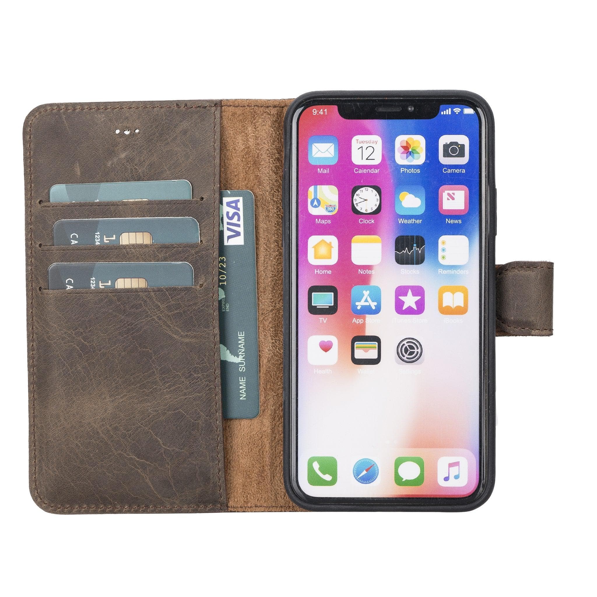 B2B - Apple iPhone X/XS Detachable Leather Case / MW Bomonti