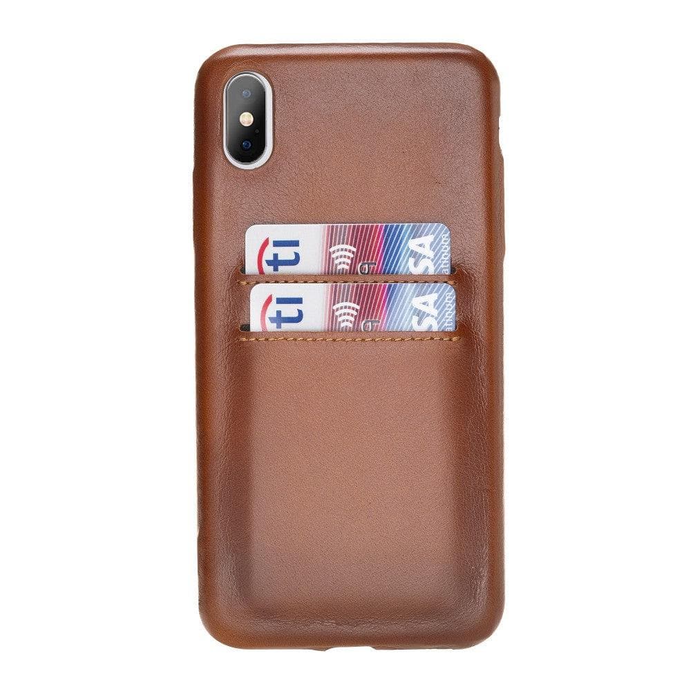 B2B - Apple iPhone X/XS Leather Case / UCCC - Ultra Cover with Card Holder RST2EF Bomonti